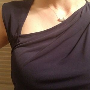 💜Navy Blue VS💜 side ruched midi